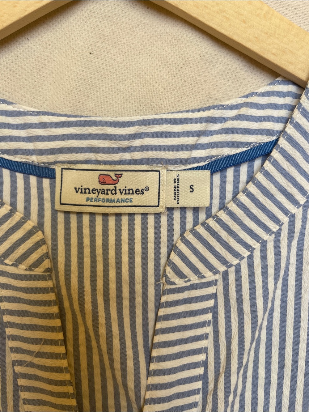 Vineyard Vines Sleeveless Striped Tiered Dress - Light Blue & White - Picture 3 of 8